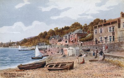 La spiaggia guardando a ovest, Lyme Regis da Alfred Robert Quinton